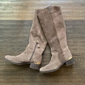 LOUISE ET CIE Suede Riding Boot Womens Sz 8 Tan Preppy Bohemian Festival